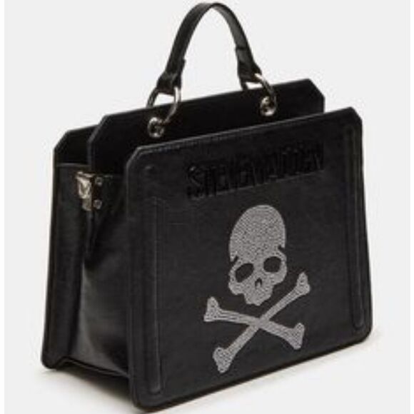 Steve Madden BEvelyn Rhinestone Skull Crossbody Bag - Picture 4 of 11